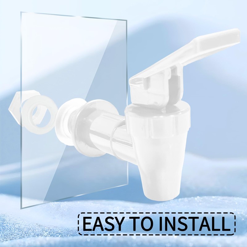 Hordion Plastic Spigot Replacement Cooler Faucet, 2 Sets Water Jug