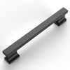 Amerdeco 6 Pack Matte Black Cabinet Pulls 5 Inch(128mm) Hole