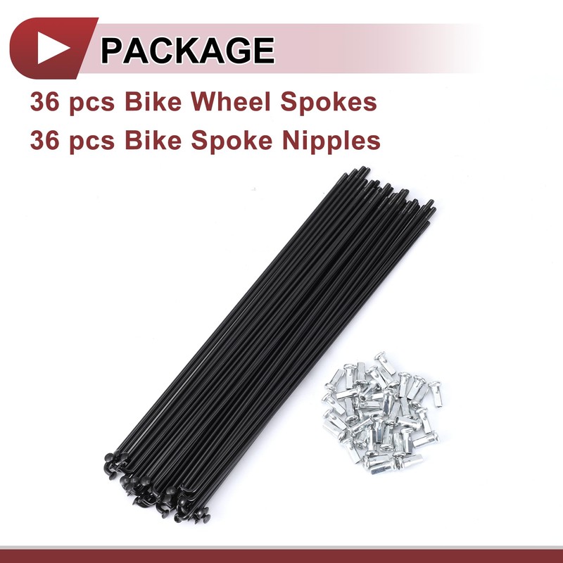 HEROFFIX 36 Set 12G Bicycle Spokes 209mm Bike Wheel Spokes