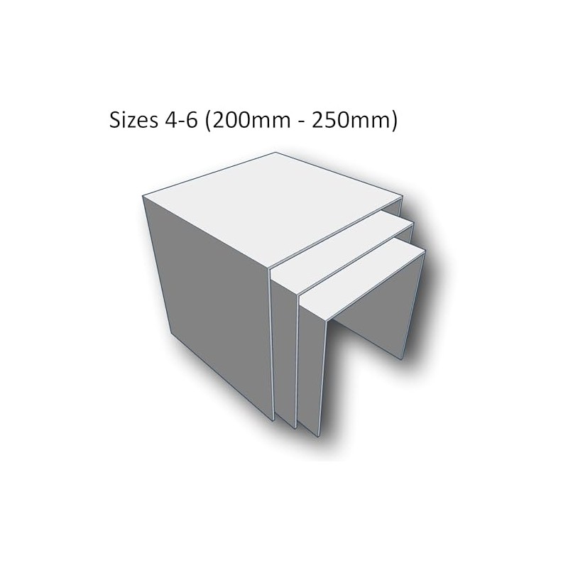 EPOSGEAR Nesting Plinths Acrylic Plastic Retail Riser Tiered Counter Display