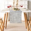 LRartdeco Modern Table Runner Grey White Table Runner Washable Heat-Insulated