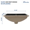 Sarlai Undermount Bathroom Sink - 21 x 15 inch Rectangular