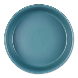 Bone Dry Ceramic Pet Bowls for Dogs & Cats Dishwasher & Microwave Safe, Non-Slip Bottom for Secure Feeding with Less Mess, Medium Set, 6x2, Teal, 2 Count