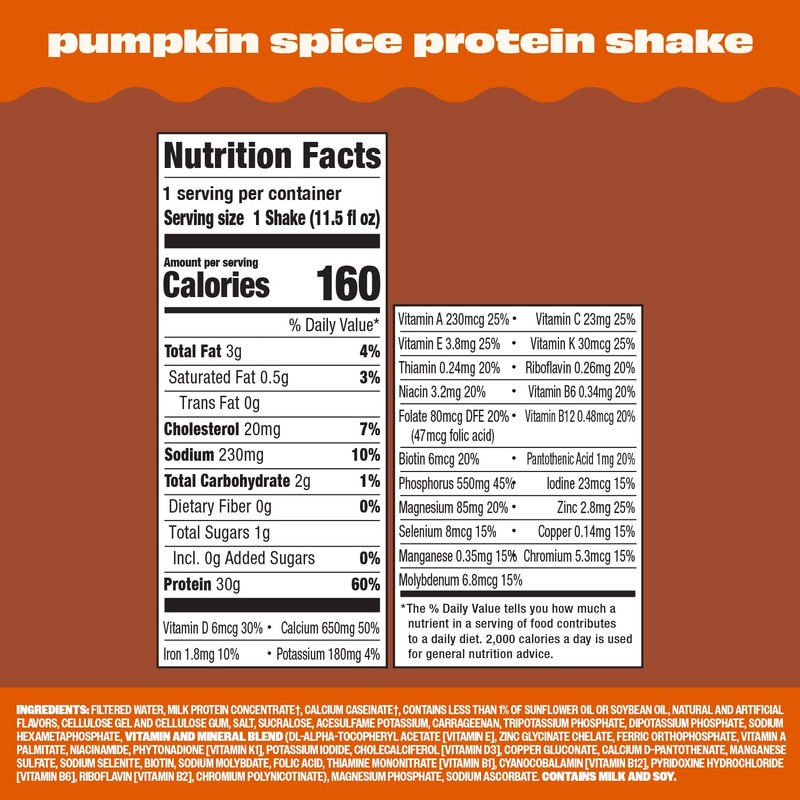 Premier Protein Shake, Limited Edition, Pumpkin Spice, 30g Protein, No