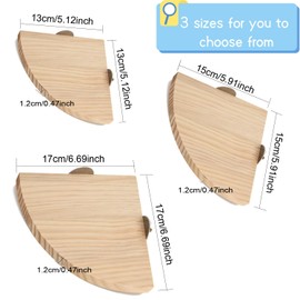 WADY Parrot Platform, 2 Pcs Parrot Wooden Platform Stand, Bird Wooden Perch Stand Platform Cage Accessories, Hamster Standing Board, Playground Exercise Toys for Parakeet Cockatiels (Wood, L)