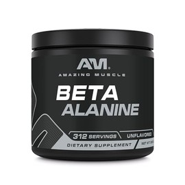 Amazing Muscle Beta-Alanine Powder Supplement | 1600 Mg | Unflavored | 500 G (1.1 LB) | 312 Servings | Non-GMO | Made in USA