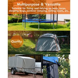 Gorffy Bungee Cord with Balls, Tarpaulin Bungee Balls, Heavy Duty Bungee Balls, Bungee Strap Ties, Elastic Ties Bungee Ties for Tarpaulin, Camping Tarp and Household Items (100Pack，15cm)