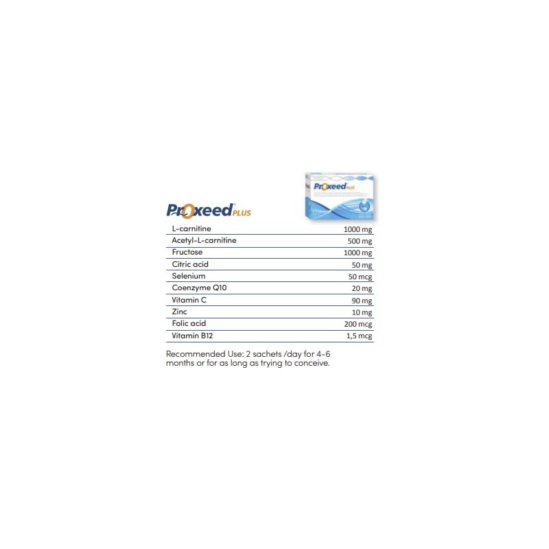 Proxeed Plus 30 Sachets – L-Carnitine, CoQ10, Zinc, Selenium, Folic