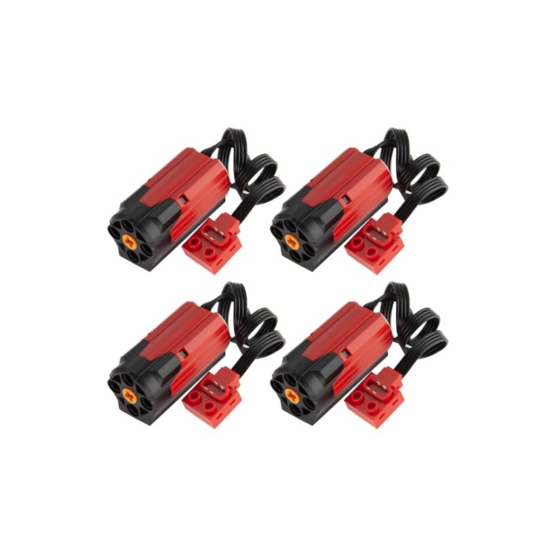 4Pcs Power-Function Set Enhanced Red Medium-Motor Compatible with Major Brand