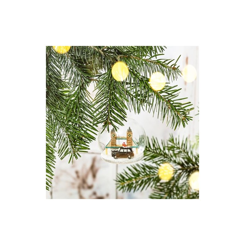 London Christmas Cab Ride Dome Bauble