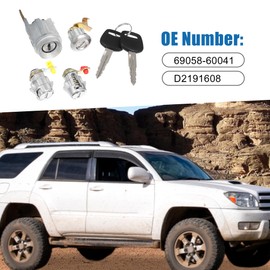 A ABSOPRO Ignition Switch Door Lock Cylinder with Key 69058-60041 D2191608 for Toyota Pickup Hilux LN80 LN85 LN90 LN105 LN108
