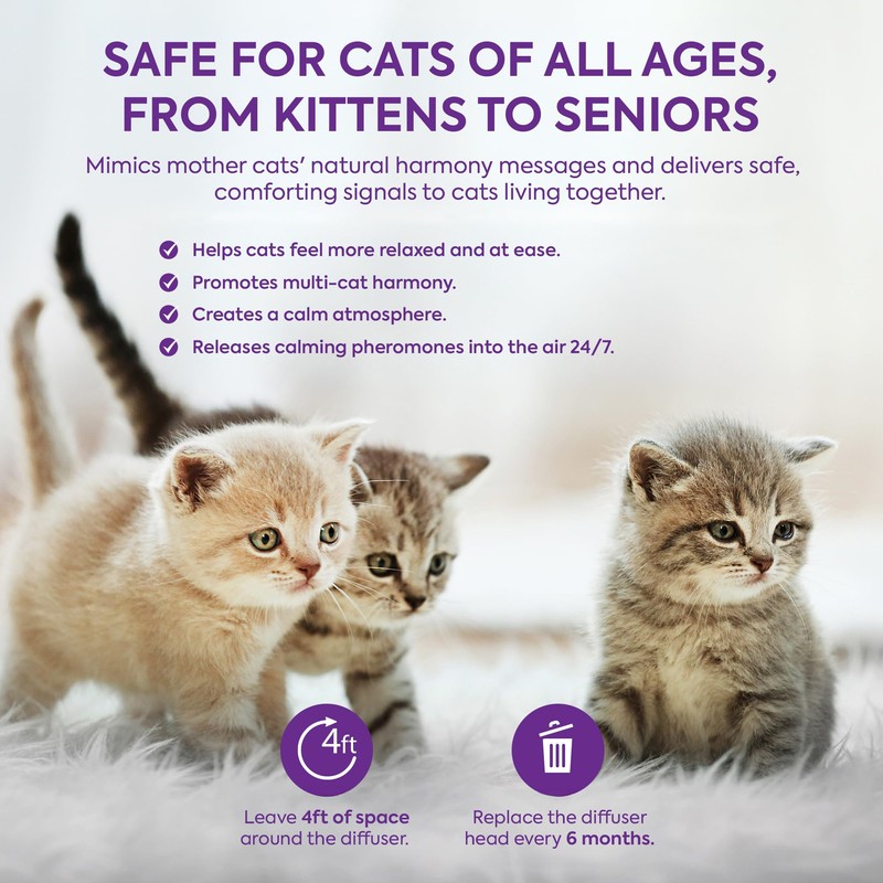 TopSum Cat Calming Diffuser Refills: Pheromone Refill for Cats, Long-Lasting