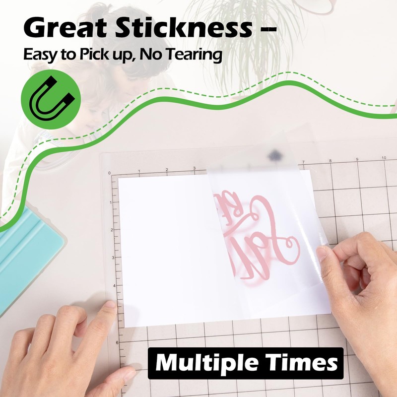 TECKWRAP Clear Transfer Tape for Vinyl, Medium Tack & Adhesive