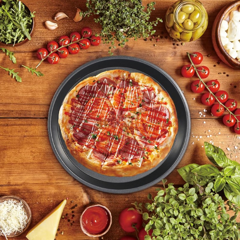 Pizza pan, 9 Inch Metallic Deep Non Stick Bakeware Dish