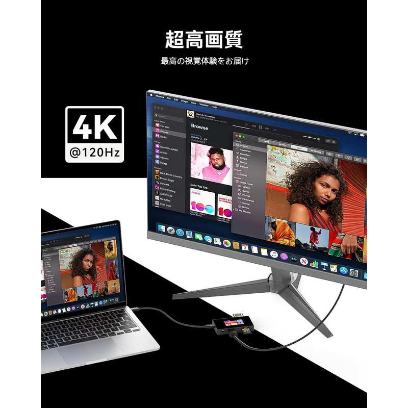 Dockcase 8-in-1 USB C Hub with Touch Screen CFexpress/SD/MicroSD Card