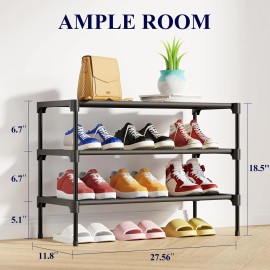 Kitsure Shoe Rack - Premium Non-Woven Shoe Rack Shelf, Shoe Organizer for Closet