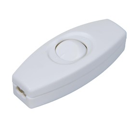 B&P Lamp® White in Line Feed Through Rocker Switch