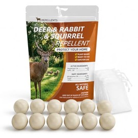 12Pack Deer Repellent for Plants,Deer Repellent Outdoor,Rabbit Repellent for Yard,Bunny Repellents Keep Deer,Elk,Moose,Hares Away from Flower, Creates Protective Zone for Flowers,Vegetables,Shrubs