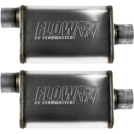 Flowmaster 71226 FlowFX Muffler 409S 2.5 inch Offset In / 2.5" Center Out by MAPerformance - (2 Pack)
