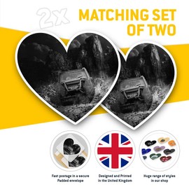 2 x Heart Vinyl Stickers 15 cm - Off Roading Quad ATV Dirt Car 41959