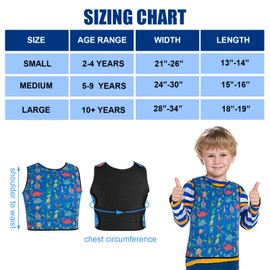 Yxmeiguo Weighted Vest for Kids with Sensory Issues, Kids Weighted Compression Vest Jacket for Children, Includes 6 Removable Weights