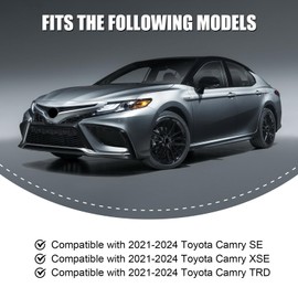 Matte Black Front Bumper Lip Splitter for 2021-2024 Toyota Camry SE/XSE/TRD