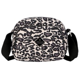 FAVORTALK Multi Pocket Cross Body Bag Women Waterproof Nylon Messenger Bag Lightweight Crossbody Shoulder Handbag for School Work Travelling Shopping Daily Use- B36618