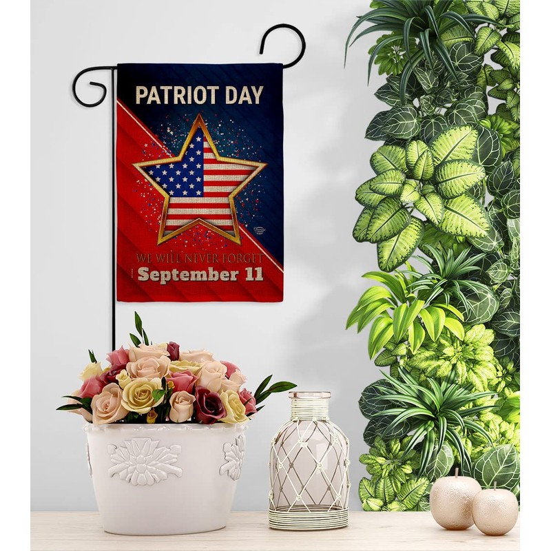 Ornament Collection Never Forget 9/11 Burlap Garden Flag Set Mailbox