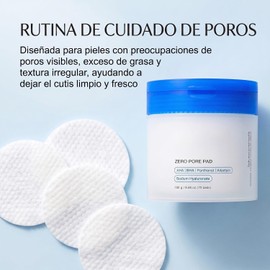 Zero Pore Pad, Pads Tonificantes AHA BHA, Ácido Láctico 4.5%, 70 Pads