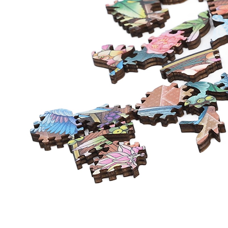 100 Piece Wooden Animal Jigsaw Puzzle Round Shaped Educational Hand