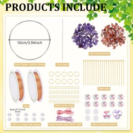 FREEBLOSS 2 Set DIY Tree of Life Suncatcher Kit Crystal Suncatcher Kit Colorful Stone Suncatcher Hanging Crystals Ornament for Bedroom Home Decoration