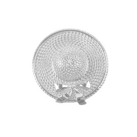 Elegant Bowknot Straw Hat Brooch Pins for Women Classic Weddings Party Office Casual Corsage Lapel Pin for Coat Clip Sweater Dress Scarf Bouquet Accessories Fashion Luxury Jewelry for Girlfriend (Silver)