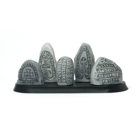 Brother Vinni Rune Stones Terrain Wargame, SAGA 28 mm, Resin, Grey