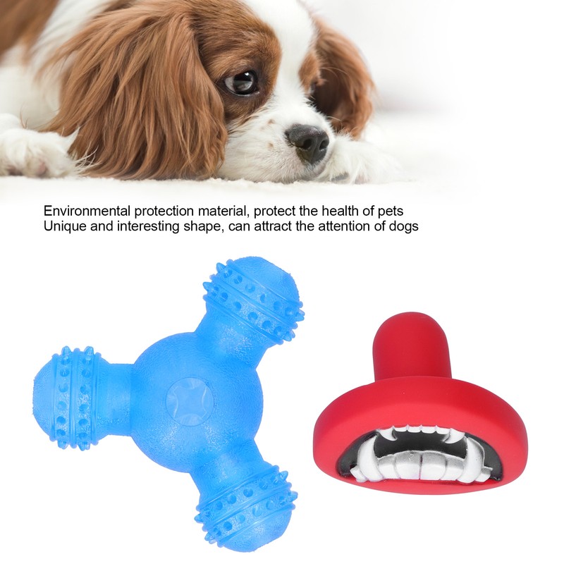 Pet Chew Toy Set Interactive Puppy Teething Red Lip Demon