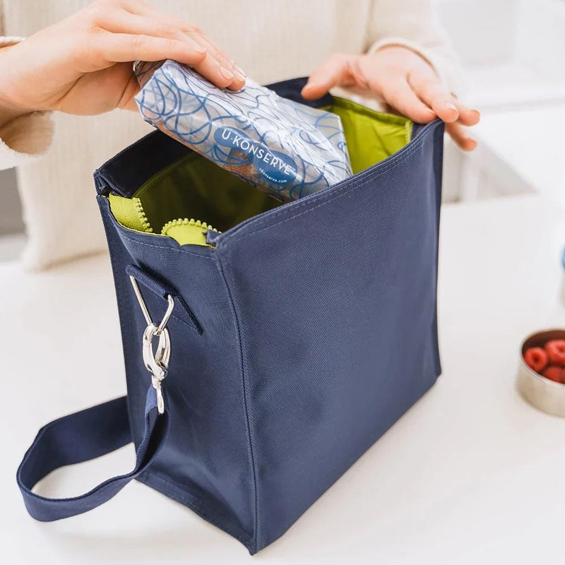 U Konserve Recycled Insulated Lunch Tote, Navy