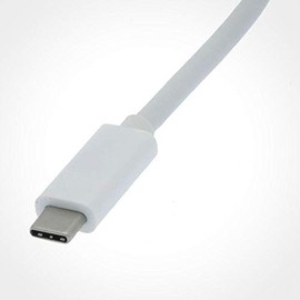 FireFold USB-C to DVI Adapter - Type C USB Male to DVI Female - USB 3.1 Port - Supports High Definition Up to 1080 p White