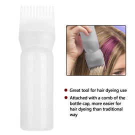 Hair Oil Applicator Bottle, 160ml Root Comb Applicator Bottle Lightweight Oil Bottle for Hair for Scalp Treatment Essential and Hair Coloring Dye(White)