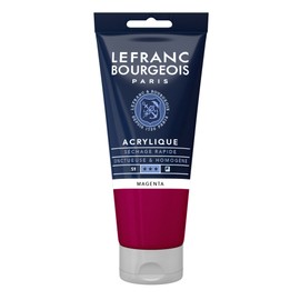 Lefranc & Bourgeois 300384 80ml Tube, Highly Pigmented, Good Coverage, Creamy, Homogeneous Texture Fine Aycrl Ink – Magenta