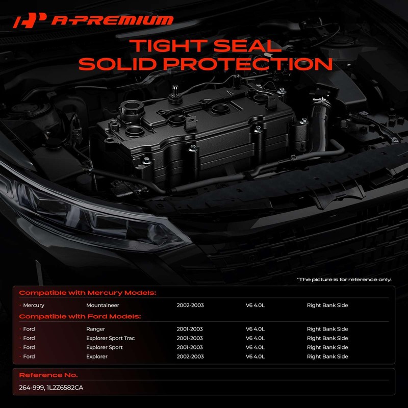 A-Premium Right Engine Valve Cover with Gasket and Bolts