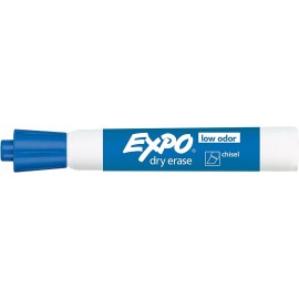 Expo NEW Expo Dry Erase Markers BLUE (Lot Of 12) Chisel top, low odor