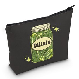 JXGZSO Dill Pickle Cosmetic Bag Funny Dillulu Makeup Bag Canned Pickles Makeup Pouch Canning Enthusiasts Gift Cucumber Lover gift (Dillulu Bag)