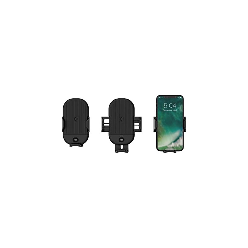 XQISIT Premium Wireless Car Charger 2in1 Qi Holder with Infrared