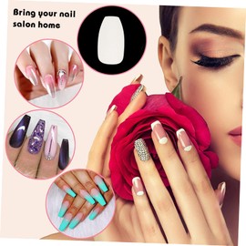 Beavorty 500pcs Ballet False Nail Tips for DIY Manicure Salon Natural Easy to Trim Shape for Nail Art Enthusiasts and Sharing Friends