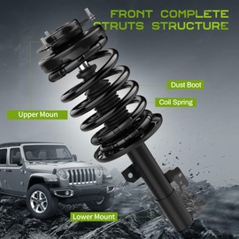 AUTOSAVER88 Front Complete Struts Shocks and Coil Spring Assembly Compatible with 2006-2012 Avalon, 2007-2009 Lexus ES350, 2006-2008 Solara, 2007-2011 Camry 2.5 L, 2.4L