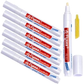 Atuful Pack of 6 Grout Pen, Tile Pen, Grout Repair Marker with Replacement Tip for Tiles Wall (White)