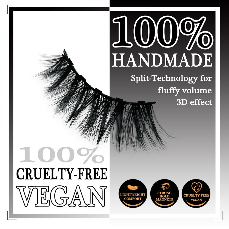 AulanRose 3D Magnetic Eyelashes, Magnetic Lashes Natural Looking with Eyeliner