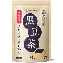 LOHAStyle (ロハスタイル) Black Soybean Tea Powder, Hokkaido, 100g (Approx. 200 servings) Domestically Produced Tea Powder, Soy Isoflavones, Easy-to-use Powder Just Dissolve