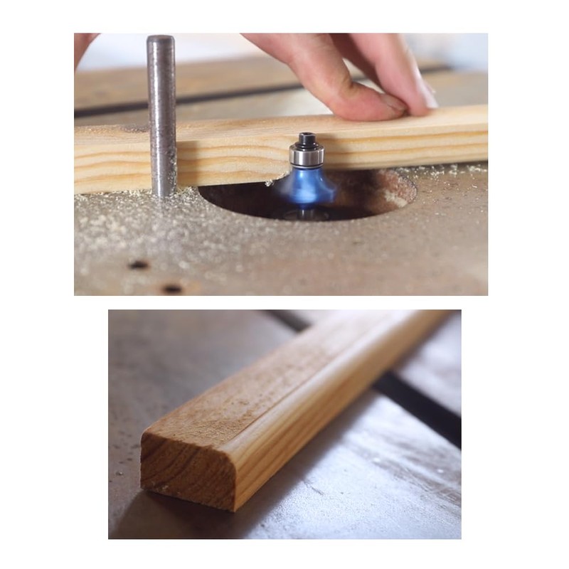 Breezliy 4 Pcs Round Bit Square Face Router Bit Diameter