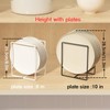 Hikinlichi 2 Pack Plate Holders Organizers Upright Cabinet Dish Drying