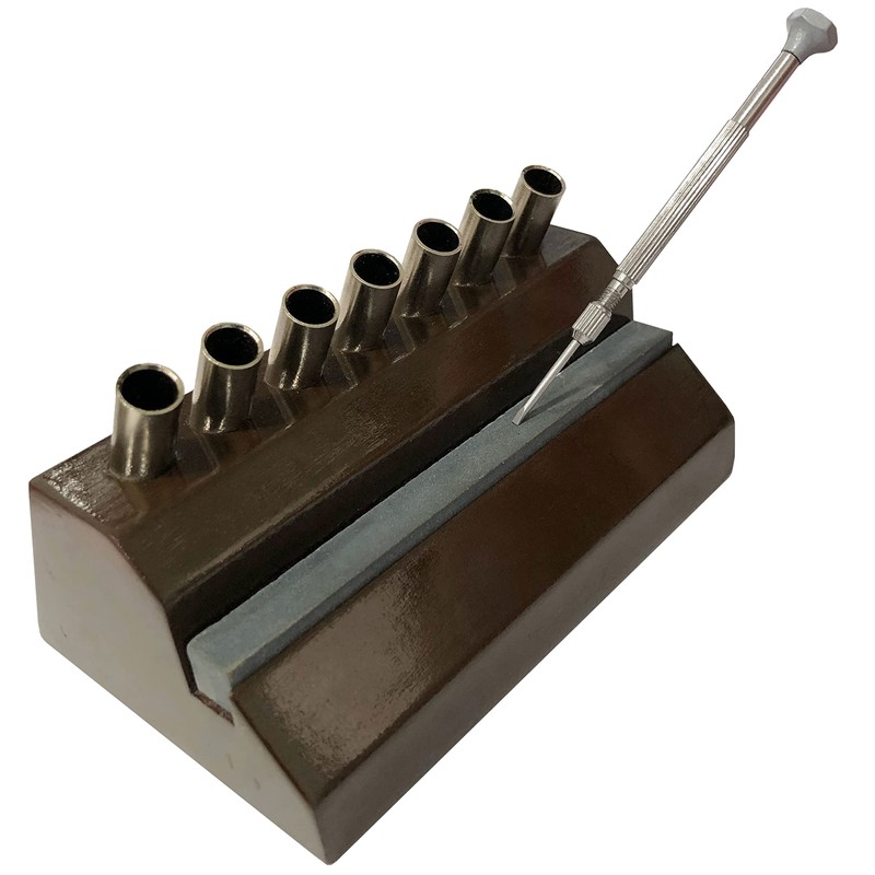Jewellers Tools 7 Screwdriver Storage Stand (Sharpening Stone) : Wooden